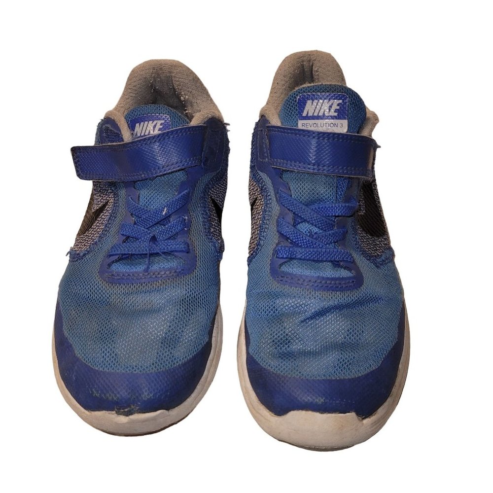Nike Revolution 3 Sneakers Blue Black Size 2Y 819414-402 2016